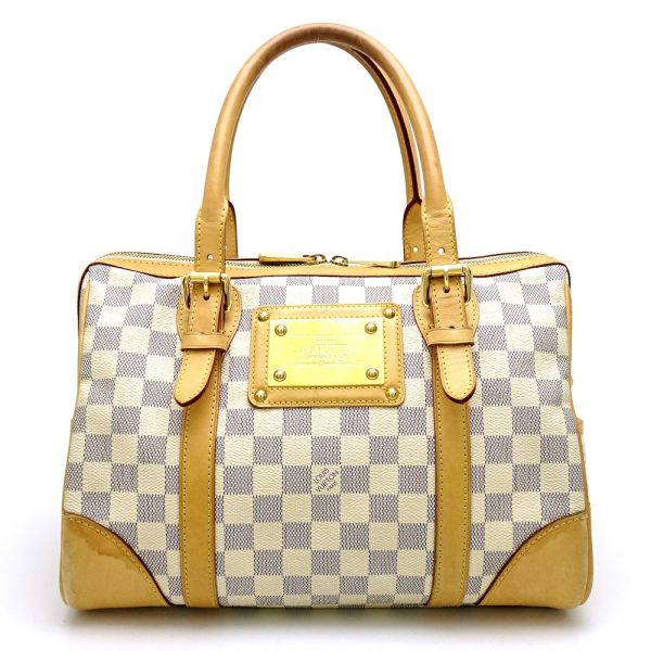 1 Louis Vuitton Damier Azur Berkley Handbag Boston Bag White