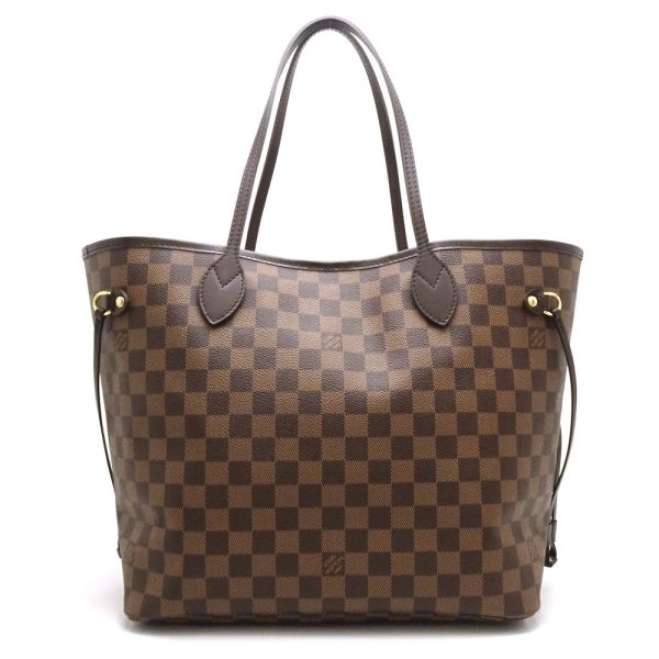 1 Louis Vuitton Damier Neverfull MM Ebene Tote Bag Brown