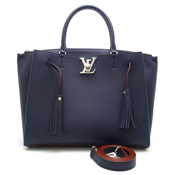 1 Louis Vuitton LockMe Calf Marine Rouge Tote Bag