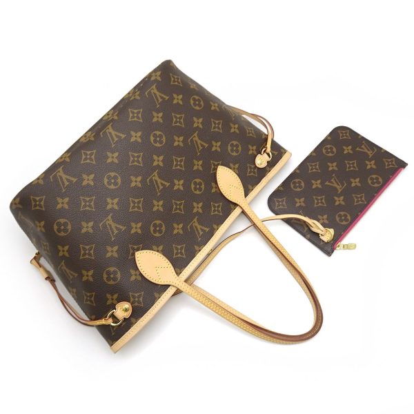 1 Louis Vuitton Monogram Neverfull PM Pivoine Tote Bag