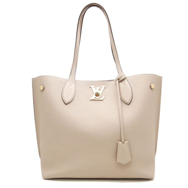 1 Louis Vuitton Lock Me Go Calf Greige Tote Bag