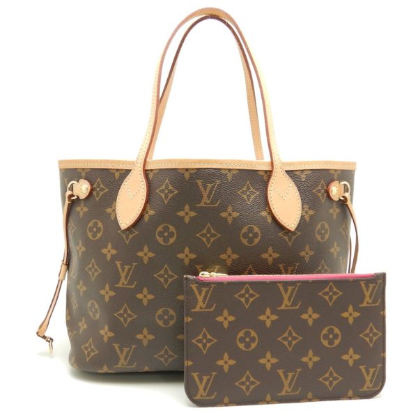 1 Louis Vuitton Monogram Neverfull PM Brown Tote Bag