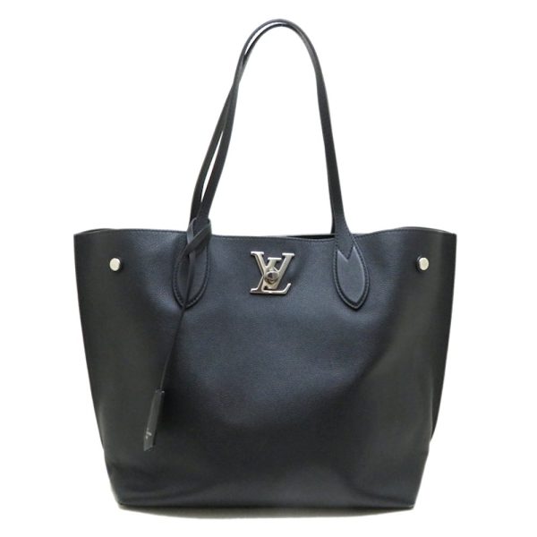 1 Louis Vuitton Lock Me Go Calf Noir Tote Bag Black