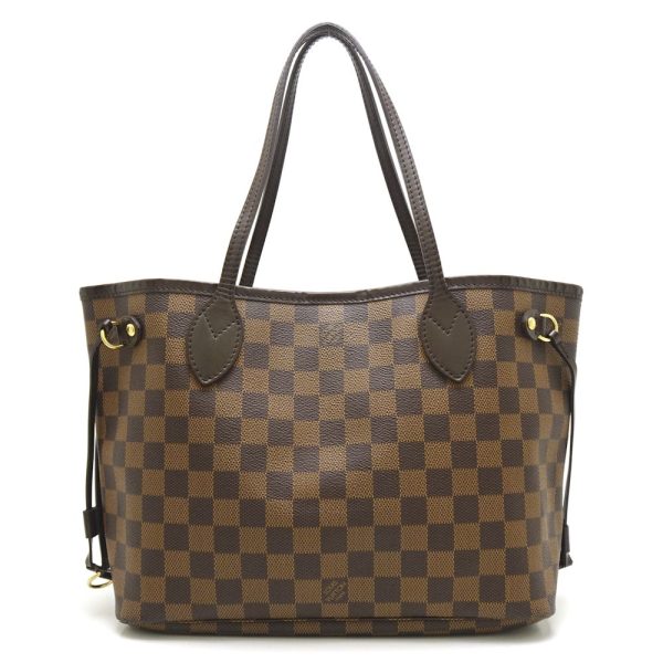 1 Louis Vuitton Damier Neverfull PM Ebene Tote Bag Brown