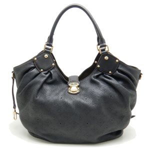 1 Louis Vuitton Lock Me Cartable Leather Vanilla Noir Black