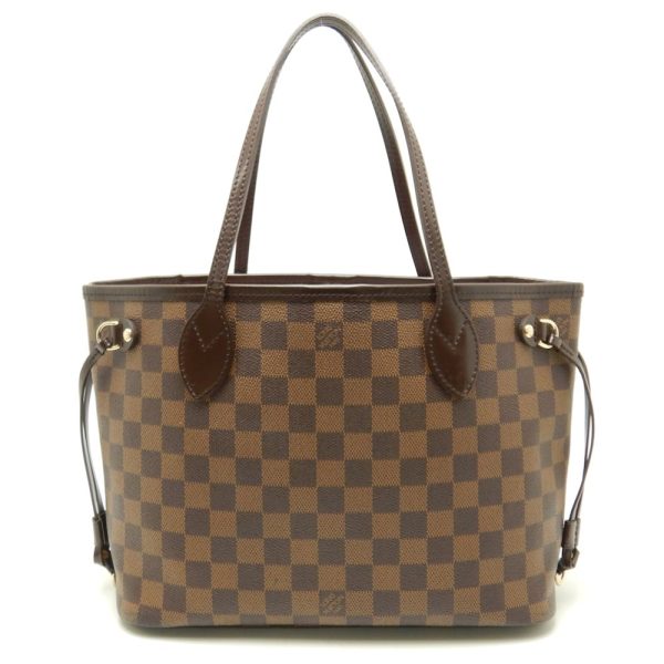 1 Louis Vuitton Damier Neverfull PM Ebene Tote Bag Brown