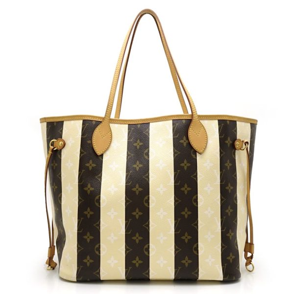 1 Louis Vuitton Monogram Rayleur Neverfull MM Striped Tote Bag