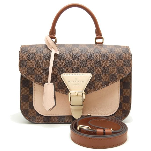 1 Louis Vuitton Damier Beaumarchais Ebene Venus Shoulder Bag Brown