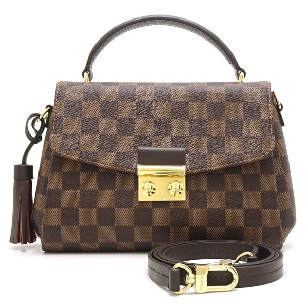 1 Louis Vuitton Damier Croisette Ebene 2WAY Handbag Brown