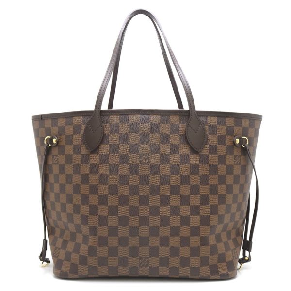 1 Louis Vuitton Damier Neverfull MM Ebene Tote Bag Brown