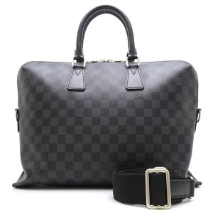 1 Louis Vuitton Damier Infini Umbrella Body Bag Handbag 2WAY Onyx Black PVC Leather