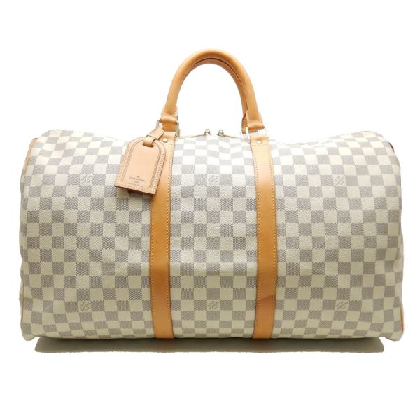 1 Louis Vuitton Damier Azur Keepall 50 Boston Bag