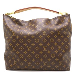 1 Louis Vuitton Portefeuille Victorine Monogram Canvas Trifold Wallet Brown