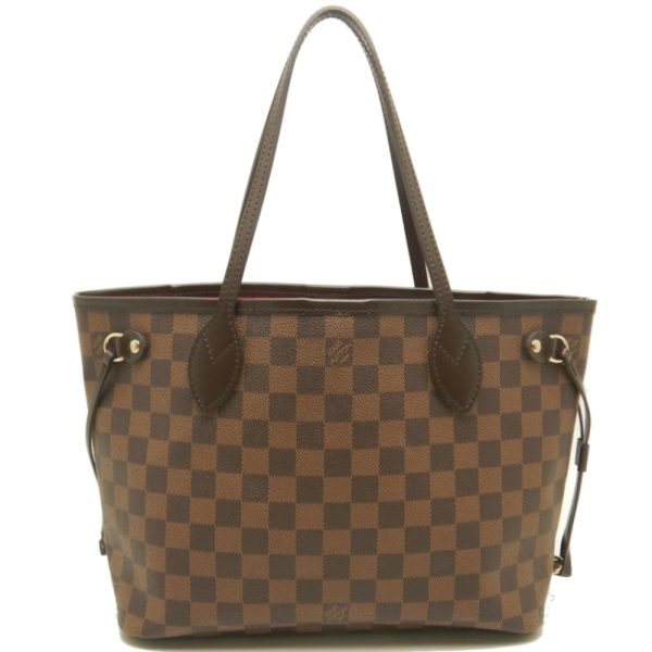 1 Louis Vuitton Damier Neverfull PM Ebene Tote Bag Brown