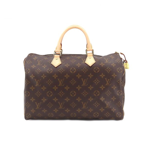 1 Louis Vuitton Monogram Speedy 35 Hand Bag Brown