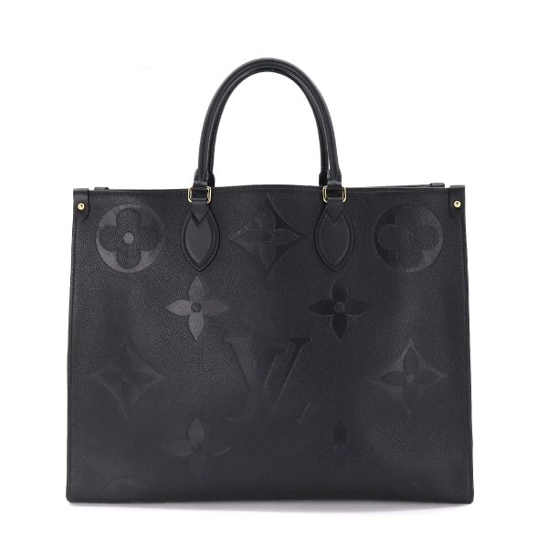 1 Louis Vuitton Monogram Implant Onthego GM 2 Way Tote Shoulder Bag Noir