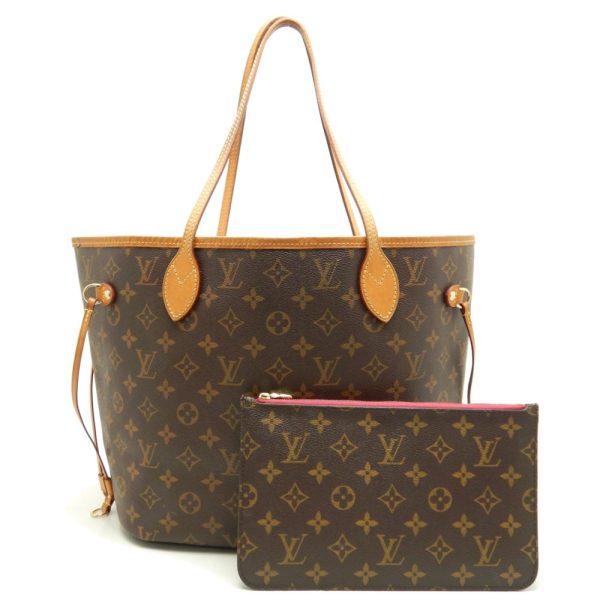 1 Louis Vuitton Monogram Neverfull MM Pivoine Tote Bag