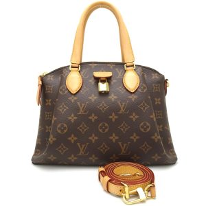 1 Louis Vuitton Ballade MM Hand Bag Fusain Monogram Idylle