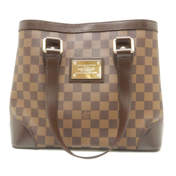 1 Louis Vuitton Damier Hampstead PM Ebene Tote Bag Brown