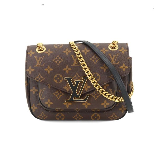 1 Louis Vuitton Monogram Passy Chain Shoulder Bag Brown Black