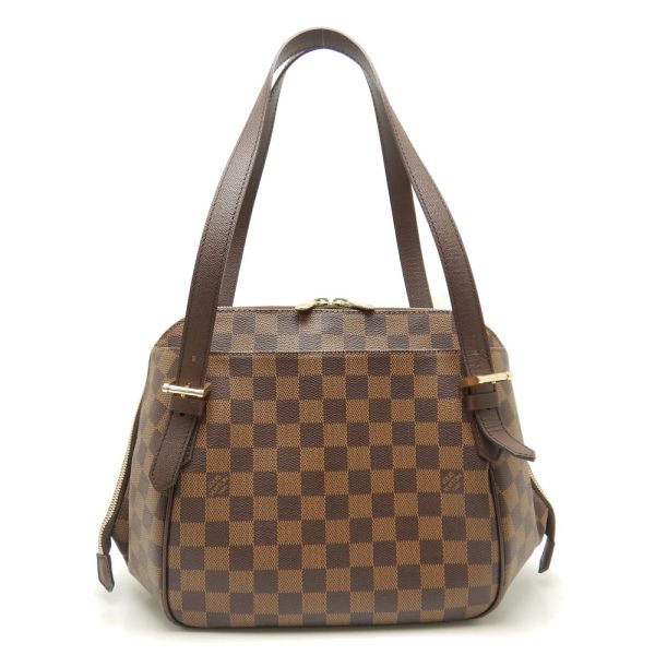 1 Louis Vuitton Damier Belem MM Ebene Shoulder Bag Brown