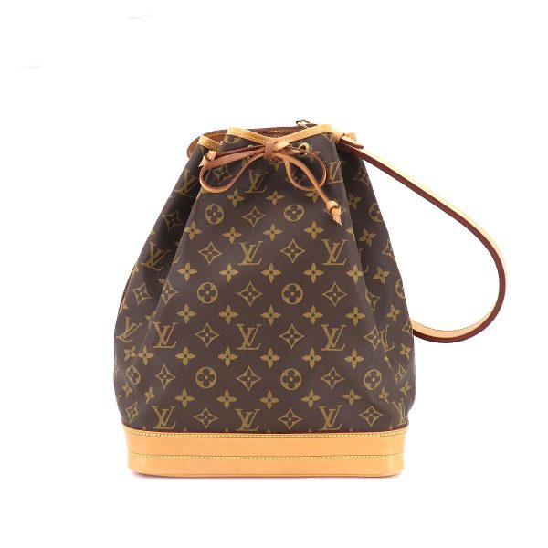 1 Louis Vuitton Monogram Noe Shoulder Bag Brown Gold Hardware