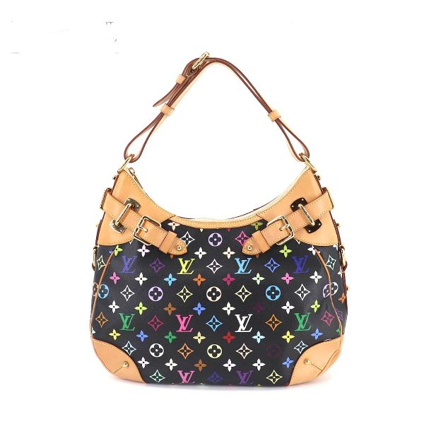 1 Louis Vuitton Monogram Multicolor Greta Noir Gold Hardware Black