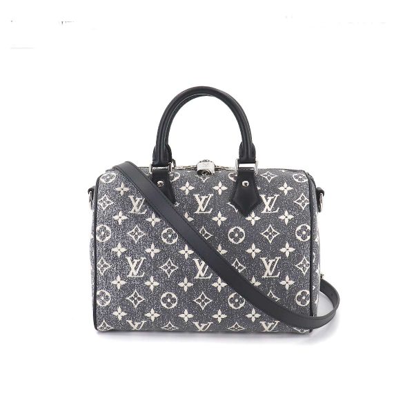 1 Louis Vuitton Jacquard Denim Speedy Bandouliere 25 Shoulder Bag