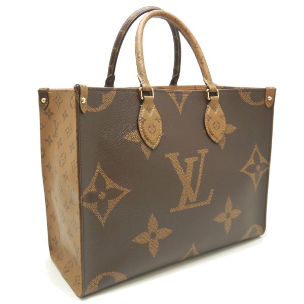 1 Louis Vuitton Monogram Reverse On The Go MM Tote Bag Brown