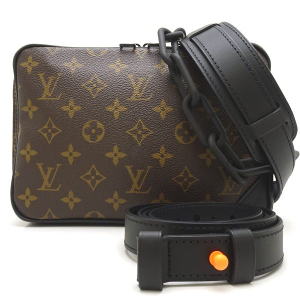 1 Louis Vuitton Monogram Front Bag Noir Diagonal Body Bag