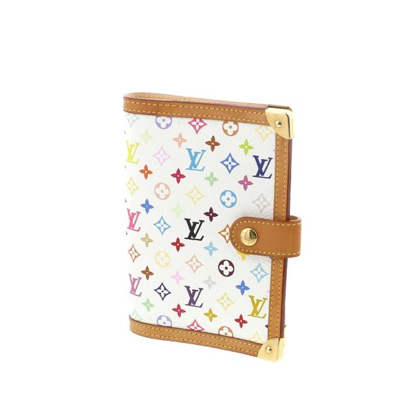 1240001025420 2 Louis Vuitton Monogram Multicolor Agenda PM Notebook Cover White