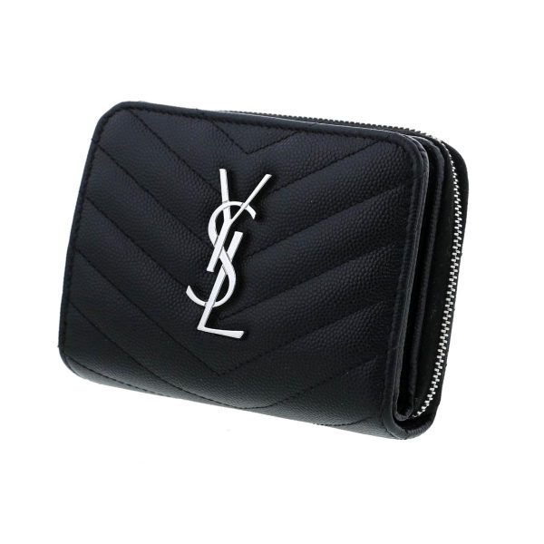 1240004025763 2 Saint Laurent Paris Monogram Compact Wallet