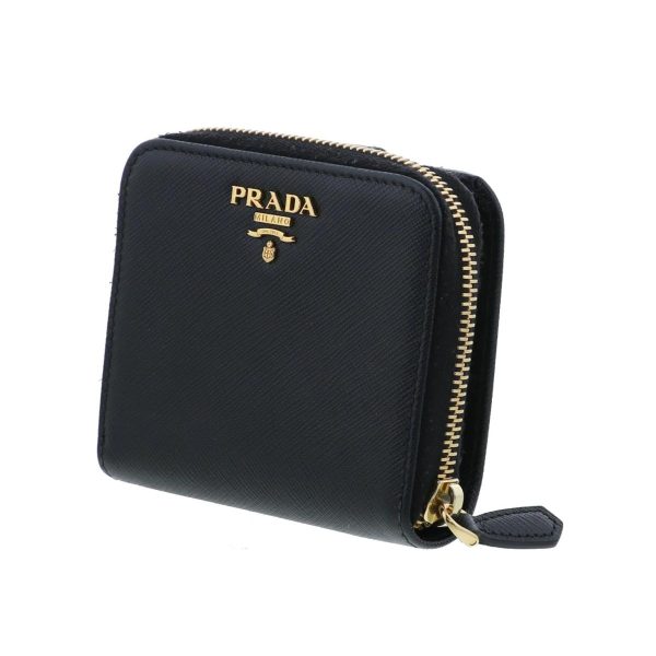 1240004025831 2 Prada Saffiano Compact Bi fold Wallet