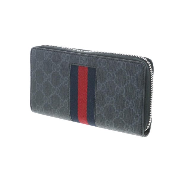 1240004026219 2 Gucci Supreme Canvas Zip Around Long Wallet