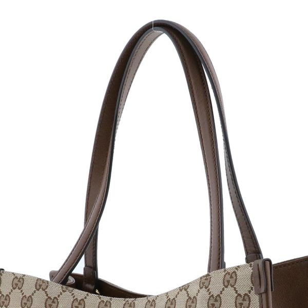 1240004026856 3 Gucci GG Canvas Leather Horsebit Tote Bag