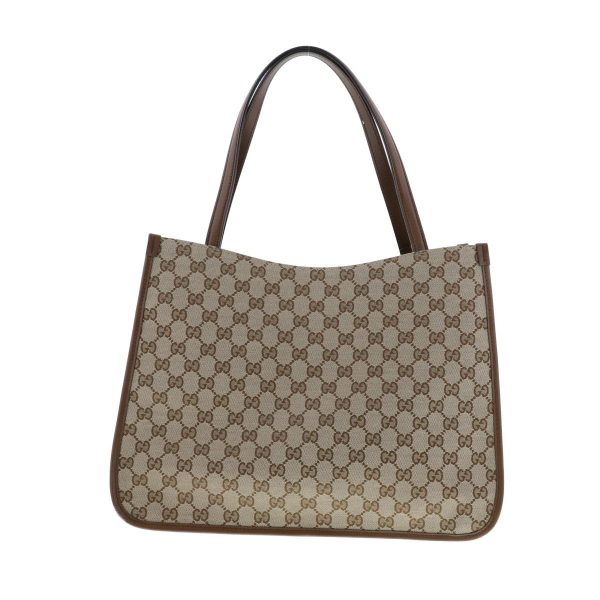 1240004026856 4 Gucci GG Canvas Leather Horsebit Tote Bag