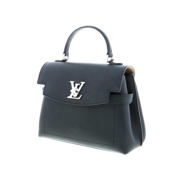 1240004027185 2 Louis Vuitton LockMe Ever BB Calf Leather Handbag Black