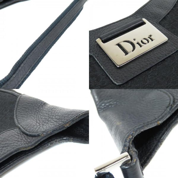 15509103 9 combine Christian Dior Trotter Pattern Shoulder Bag Canvas Black