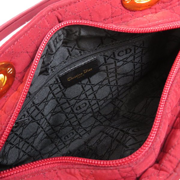 15701136 5 Christian Dior Handbag Nylon Material Red
