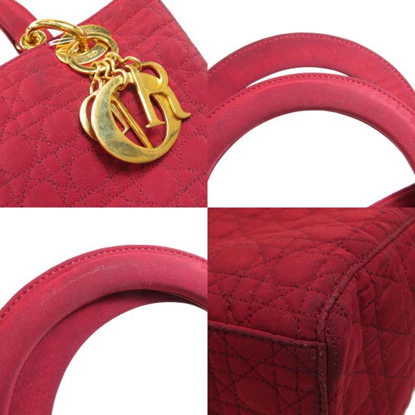 15701136 9 combine Christian Dior Handbag Nylon Material Red