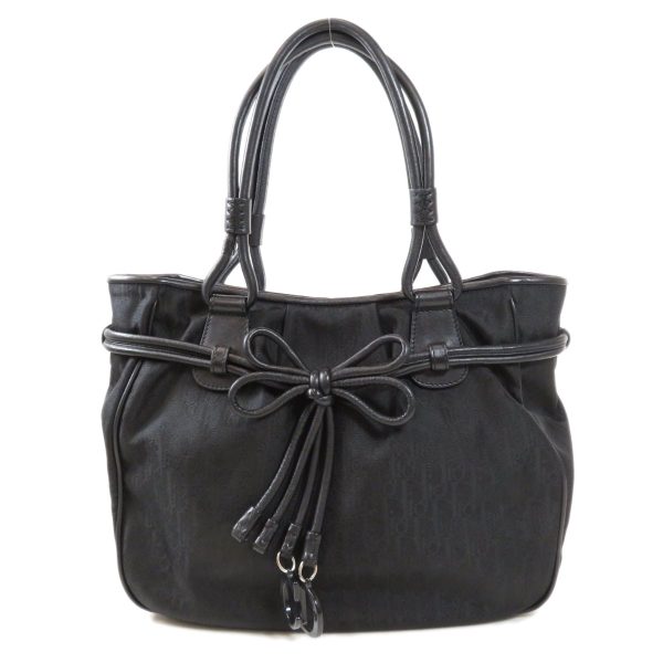 15810058 1 Christian Dior Trotter Pattern Handbag Nylon Material Black