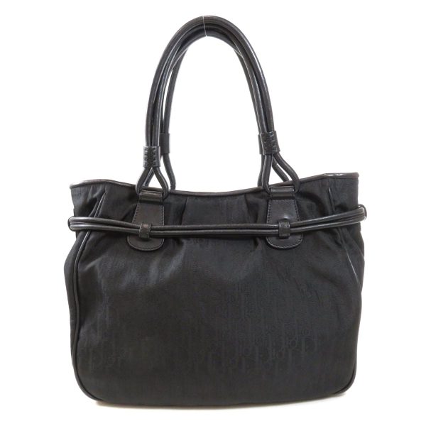 15810058 2 Christian Dior Trotter Pattern Handbag Nylon Material Black