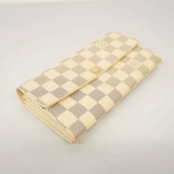 1625780 1993 2 Louis Vuitton Damier Azur Portefeuille Bi fold Long Wallet