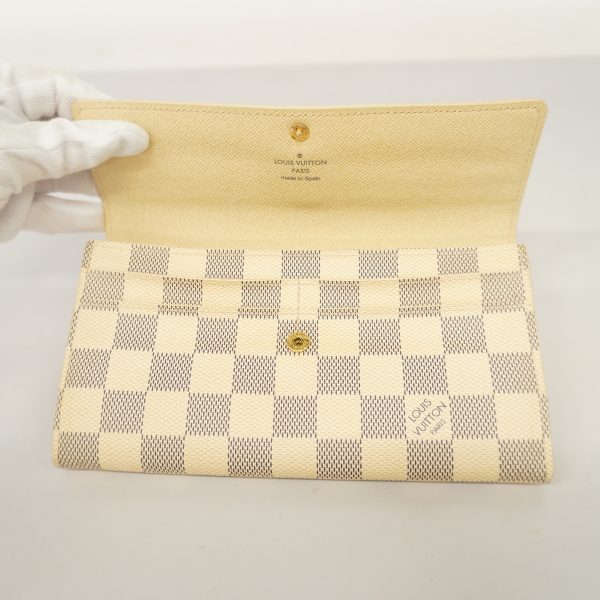 1625780 1993 4 Louis Vuitton Damier Azur Portefeuille Bi fold Long Wallet