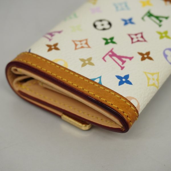 1625829 1993 8 Louis Vuitton Multicolor Portumonepla Wallet White