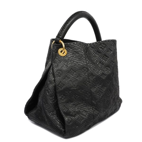 1625898 1993 2 Louis Vuitton Monogram Implant Exotic Artsy MM Shoulder Bag Black