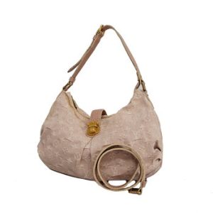 1634505 1993 1 Celine Small Hippo Tice Tweed Shoulder Bag Beige