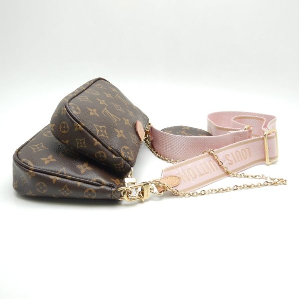 2 Louis Vuitton Monogram Multi Pochette Accessoire Rose Hanging