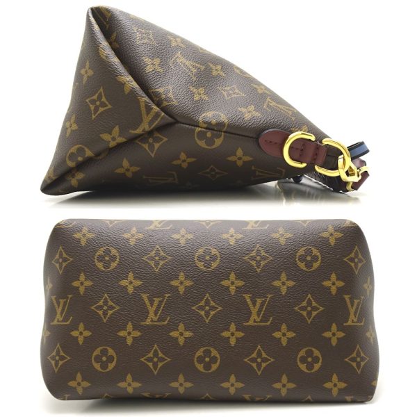 2 Louis Vuitton Monogram Mini Zipped Hobo 2way Bag Brown