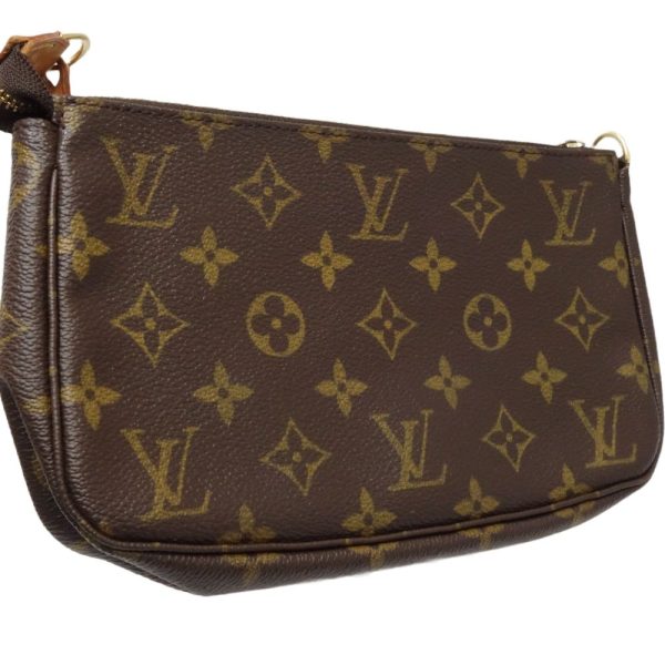 2 Louis Vuitton Monogram Pochette Accessoire Handbag Brown